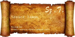 Szeicz Timon névjegykártya